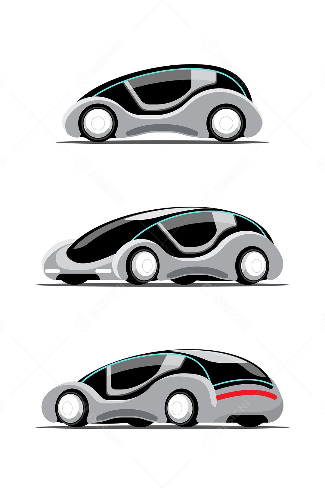 Tipos de carro vector ícones planas