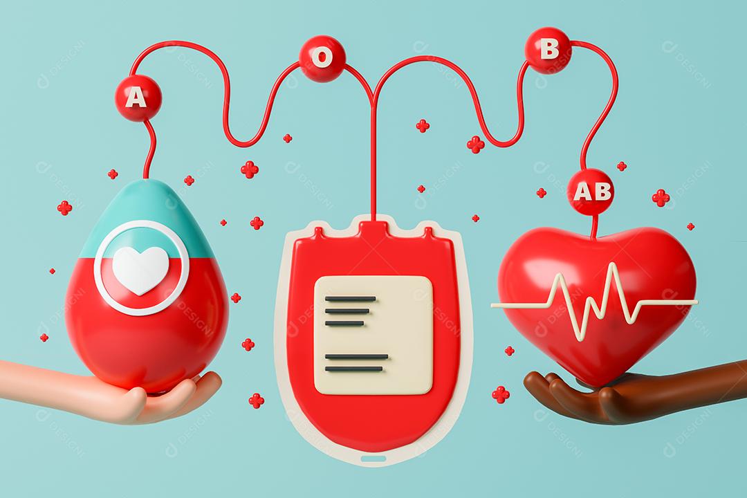 3d rendering blood donation concept. — Stock image, royalty-free photos