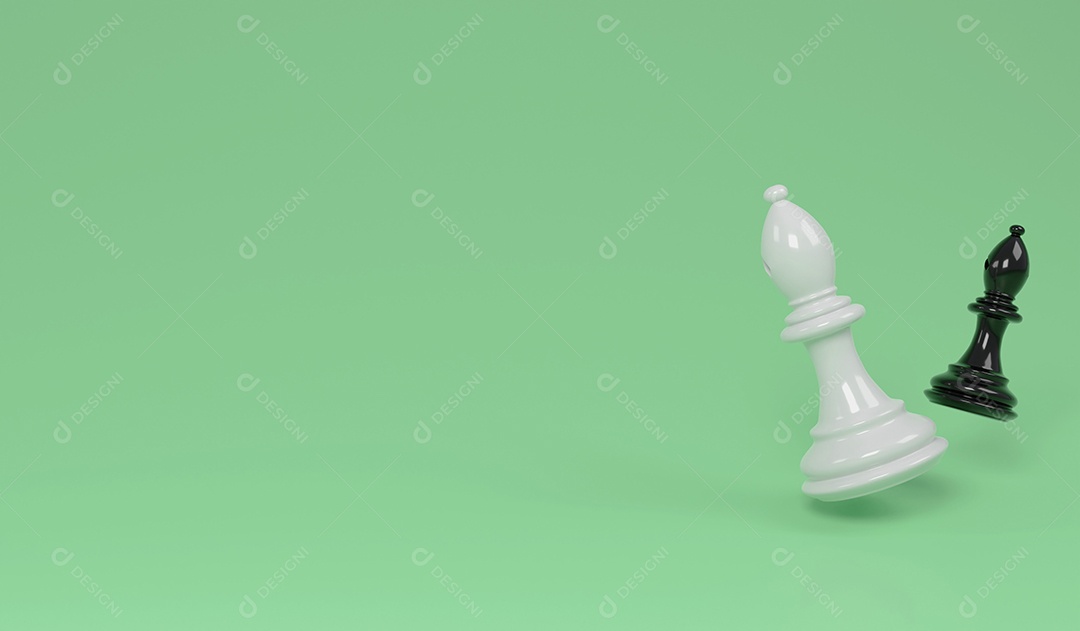 Rei de ilustração de xadrez 3D, bispo de rainha e torre de cavalo de peão  em fundo preto, fundo de papel de parede de peça de xadrez [download] -  Designi