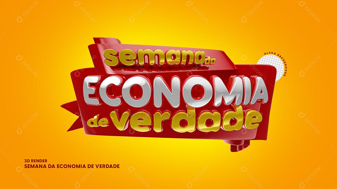 Selo 3D para Composição Fim de Semana da Economia PSD [download] - Designi