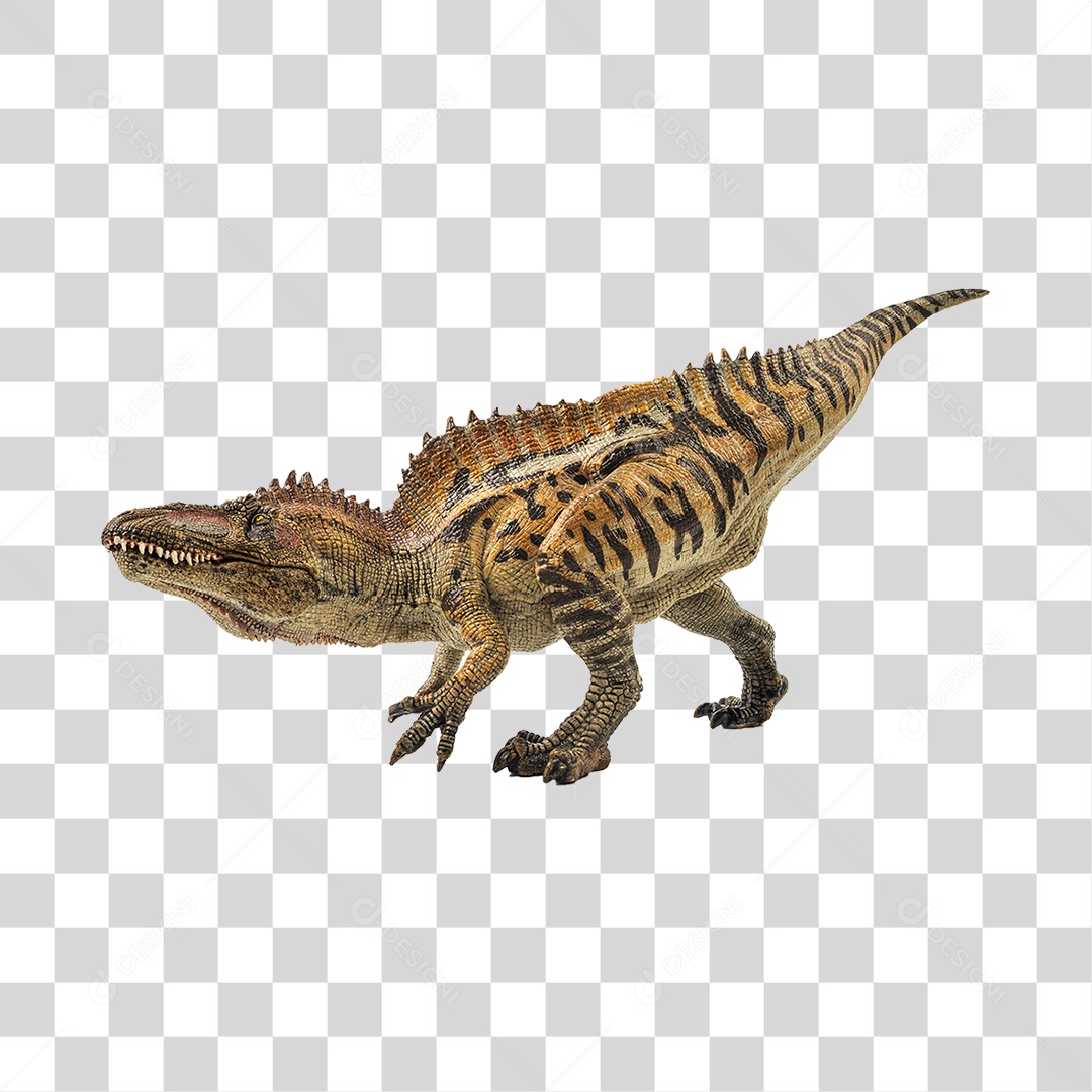 Acrocanthosaurus Dinosaur 3D Object For Transparent PNG Composition