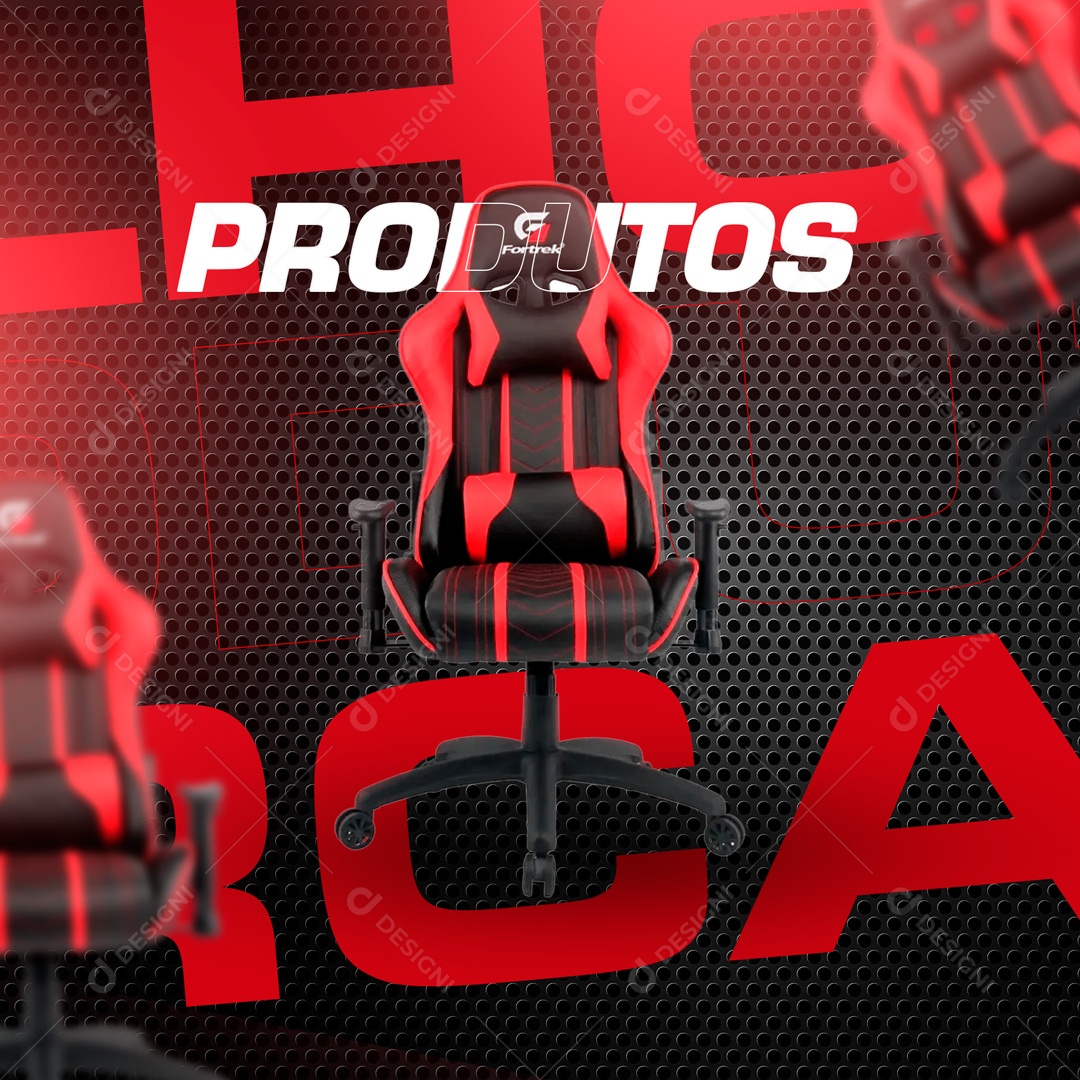 Social Media Computer Store Gamer Chair Editable PSD