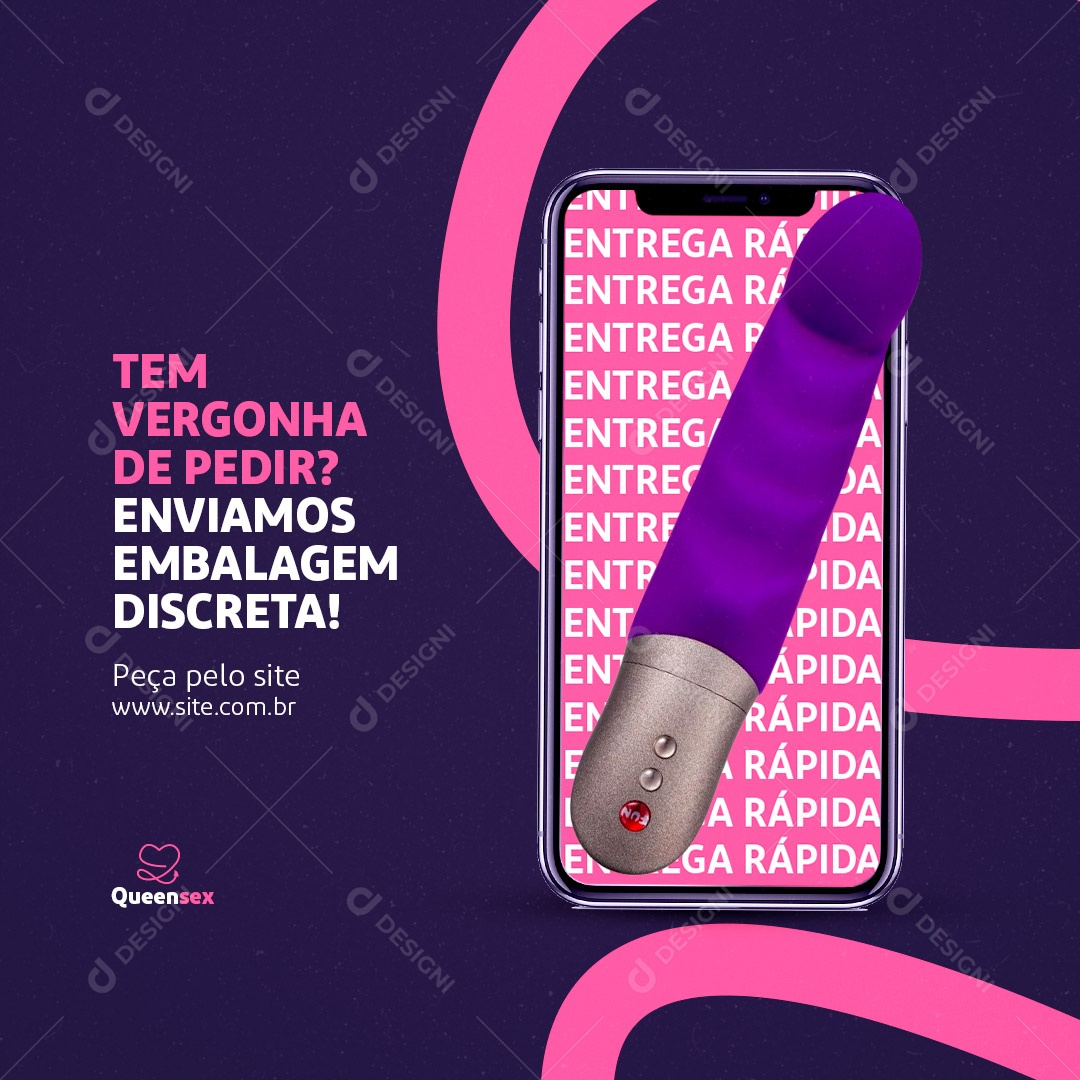 Social Media Sexshop Vibrador PSD Editável