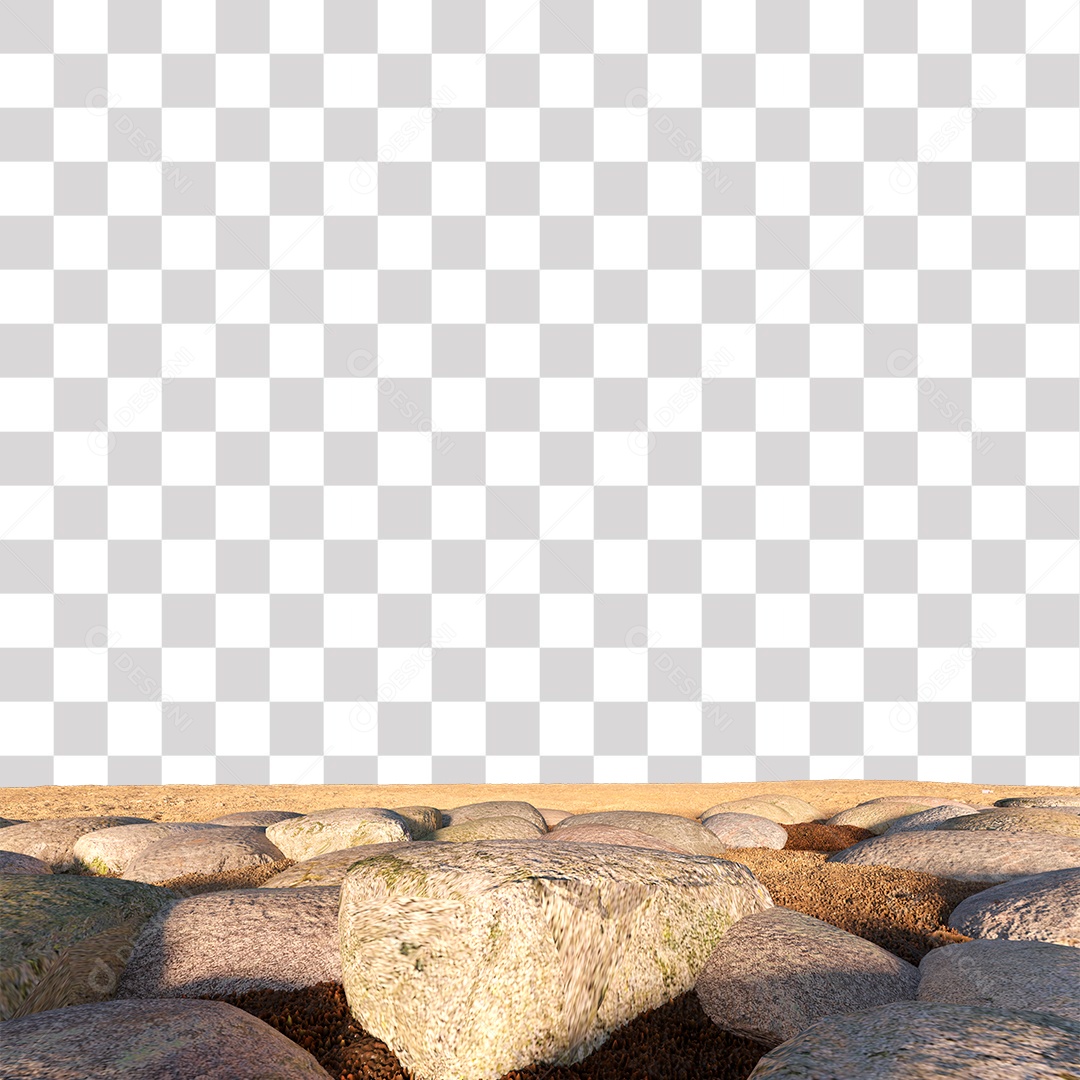 Land with Stones PNG Transparent