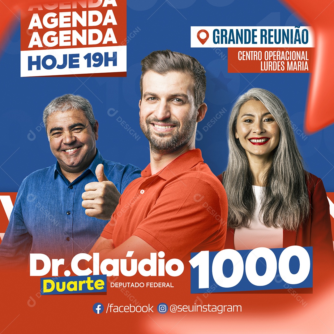 Grande Reunião Hoje Deputado Federal Politica Social Media Psd Editável Download Designi 8753