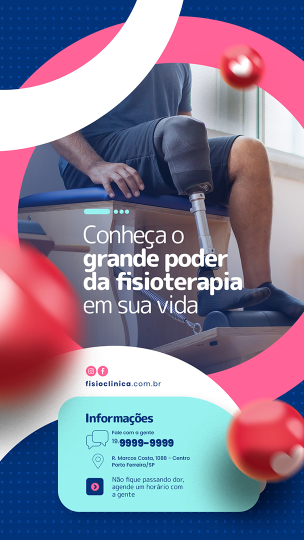 Social Media Conheça o Grande Poder da Fisioterapia em Sua Vida PSD Editável