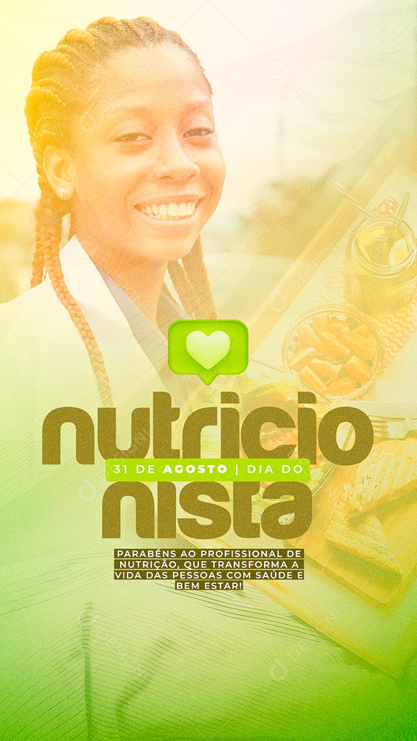 Parabéns ao Profissional de Nutrição Dia do Nutricionista Social Media PSD Editável