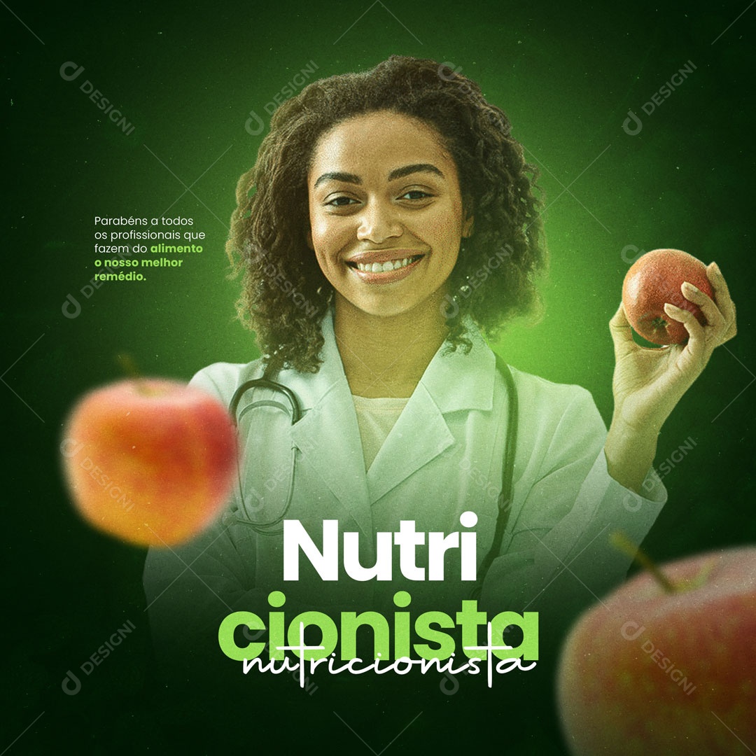 Social Media Feliz Dia do Nutricionista 31 Agosto PSD Editável