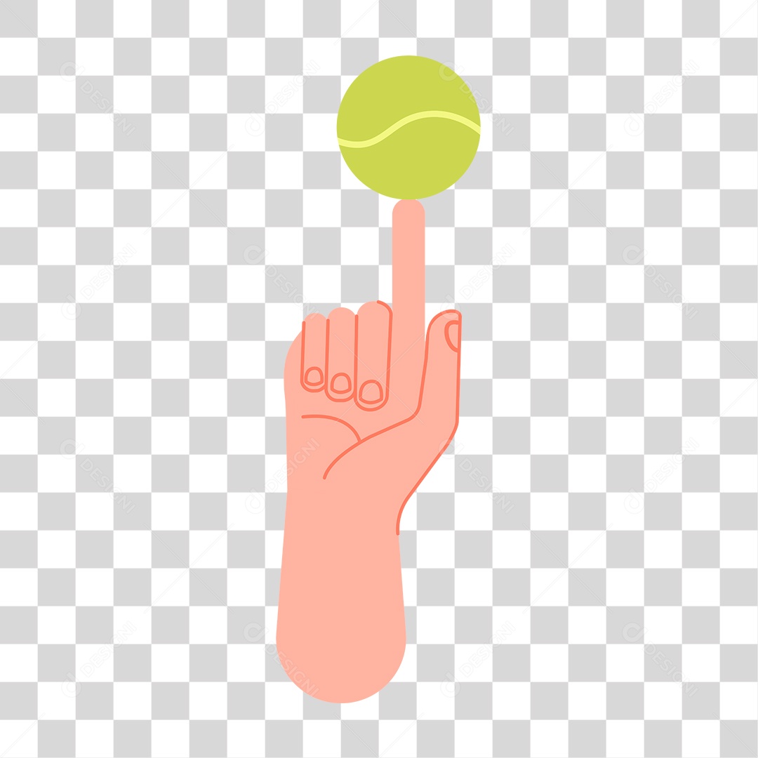 Desenho de Mão com Bola de Basquete PNG Transparente [download