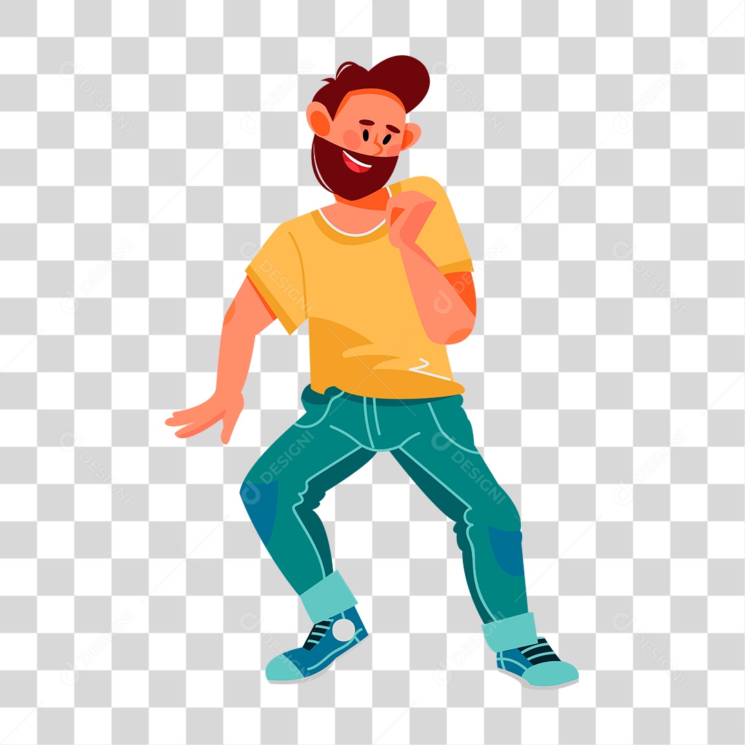 Desenho de Homem Dançando Dança PNG Transparente [download] - Designi