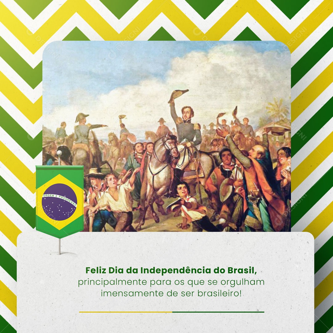 Social Media Feliz Dia da Independência do Brasil 07 de Setembro PSD Editável