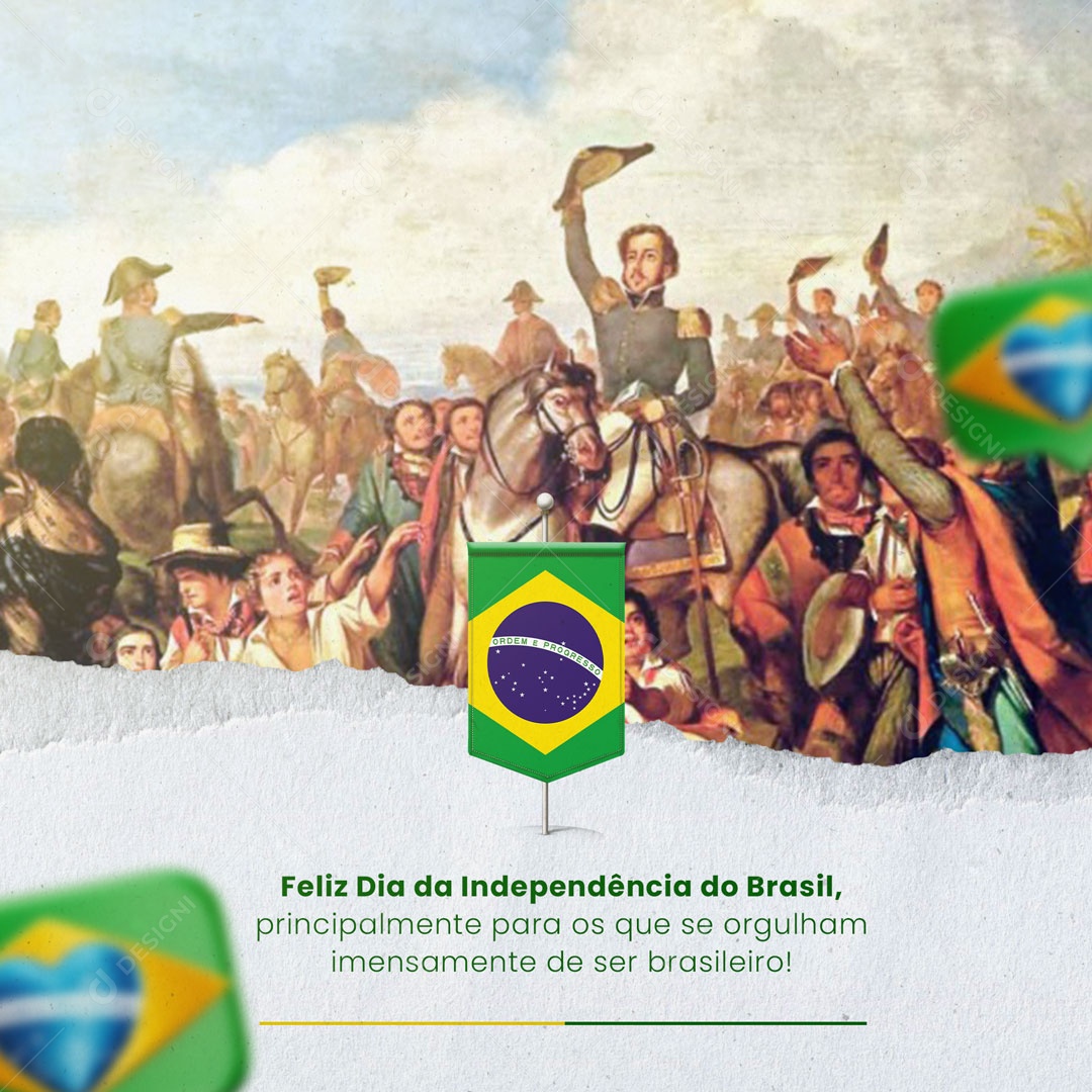 Social Media Feliz Dia da Independência do Brasil 07 de Setembro PSD Editável