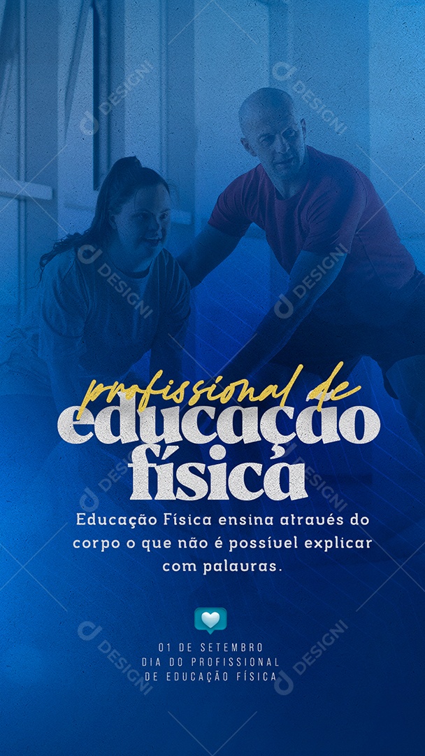 Story Ensina através do corpo Dia Do Profissional Da Educação Física Social Media PSD Editável