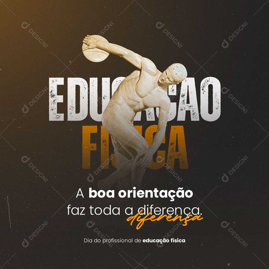 Dia do Profissional de Educação Física A Boa Orientação Faz Toda a Diferença Social Media PSD Editável