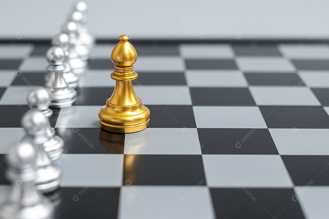 Fundo de tabuleiro de xadrez dourado