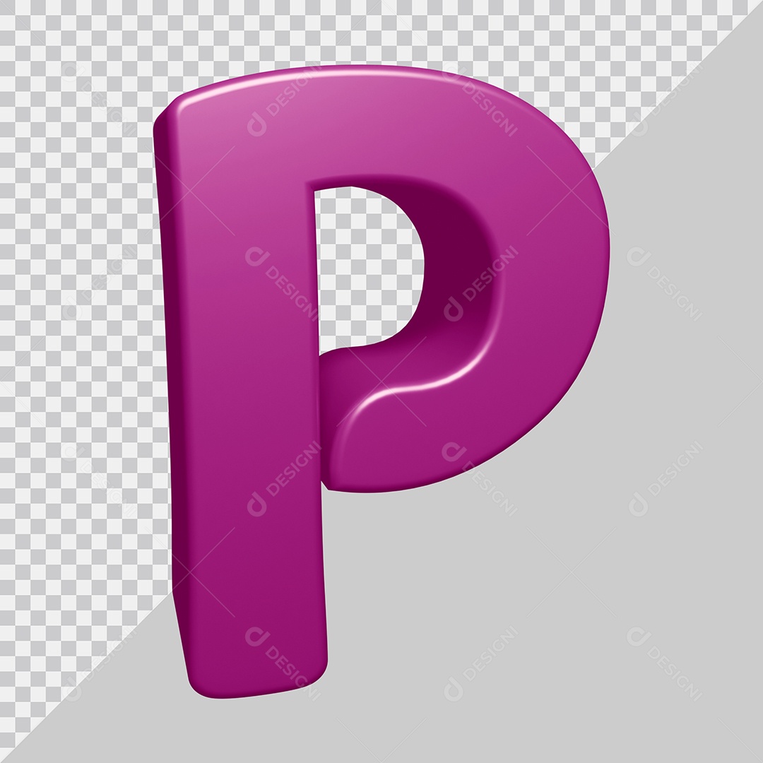 Letra P Mai Scula Roxo Ilustra O D Psd Download Designi