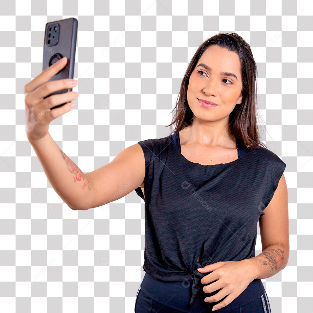 Mulher Bonita Sorrindo Tirando Self Png Transparente Sem Fundo Download Designi