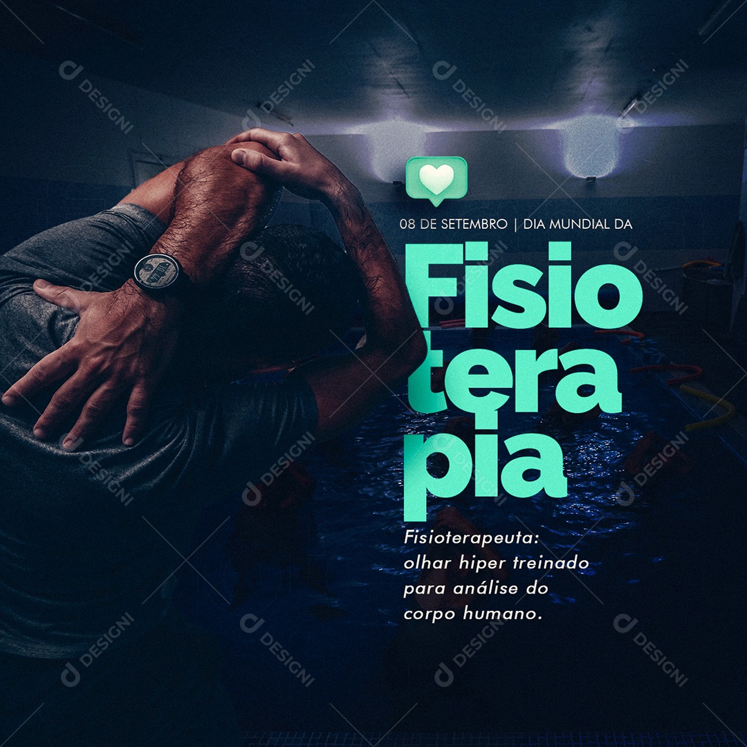 Fisioterapeuta treinado para análise do corpo humano Dia da Fisioterapia Social Media PSD Editável