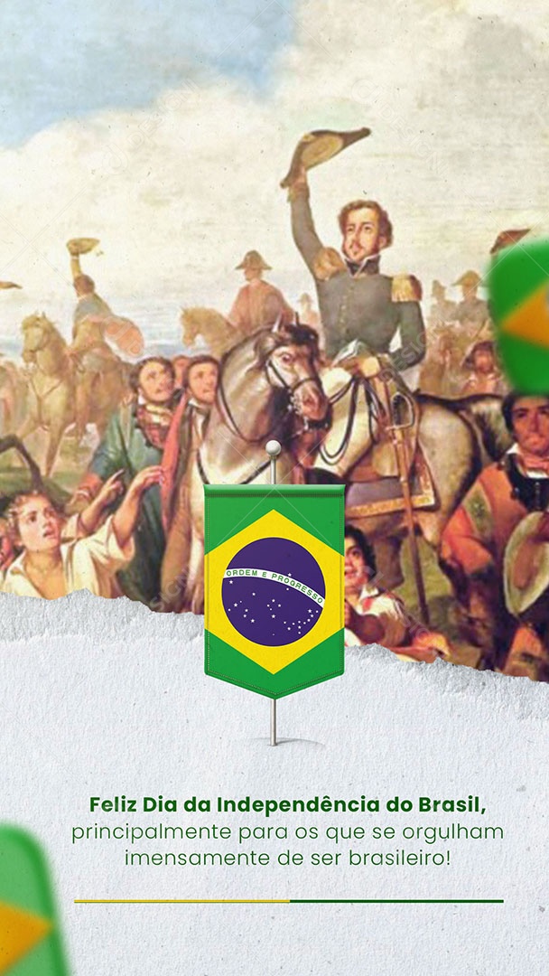 Story Feliz Dia da Independência do Brasil 07 de Setembro Social Media PSD Editável