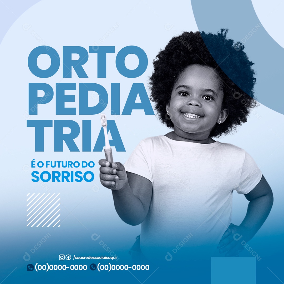 Ortopediatria é o futuro do seu Sorriso Dentista Social Media PSD Editável