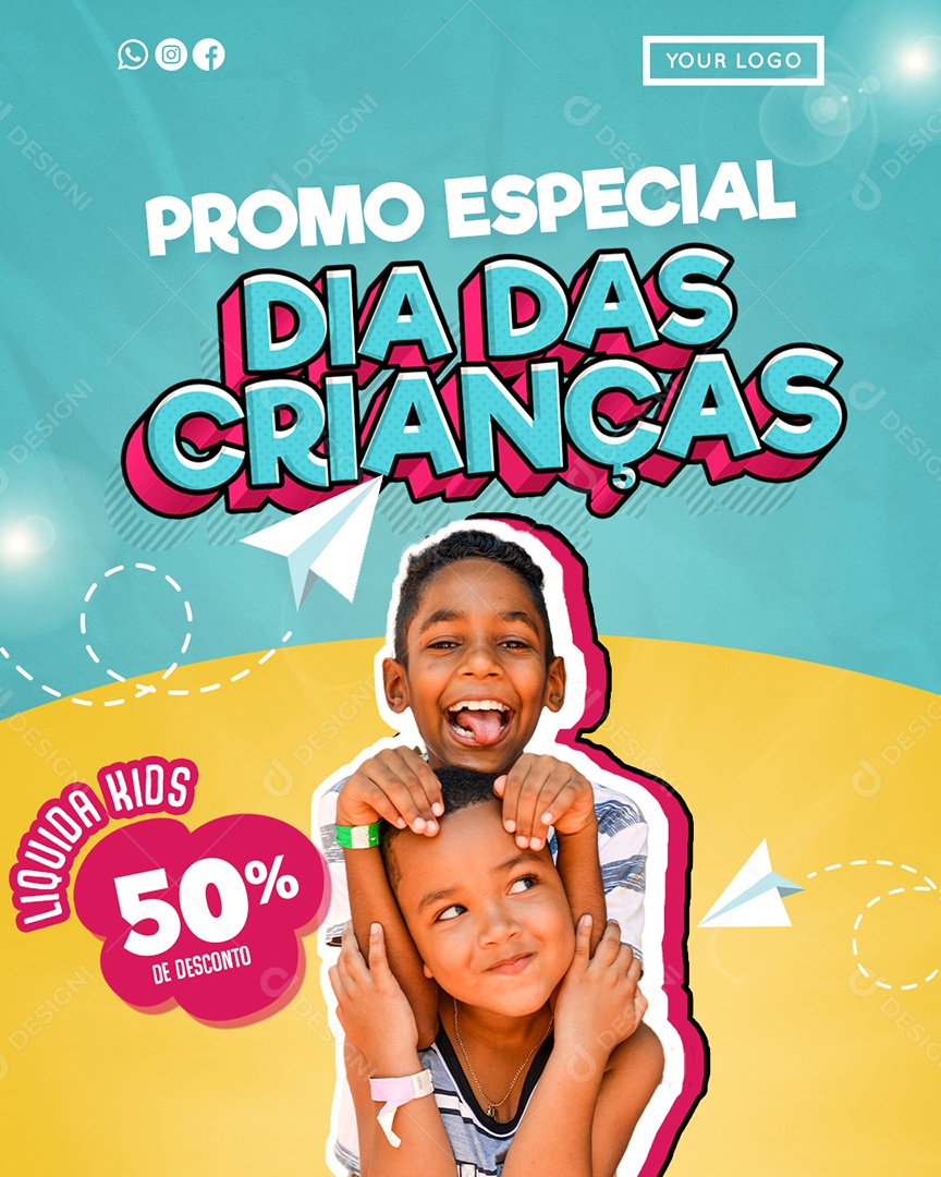 Social Media Special Promo Children's Day Toy Stores Editable PSD