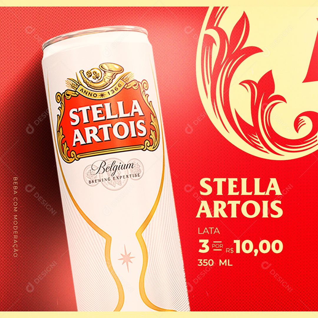 Stella Stella Artois Distribuidora Social Media PSD Editável