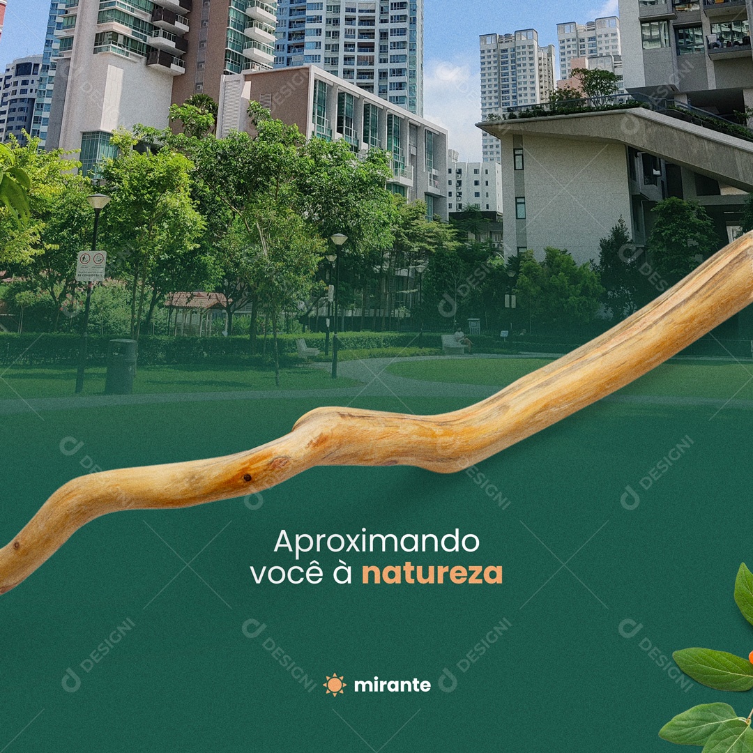 Social Media Condomínio Aproximando você à Natureza PSD Editável