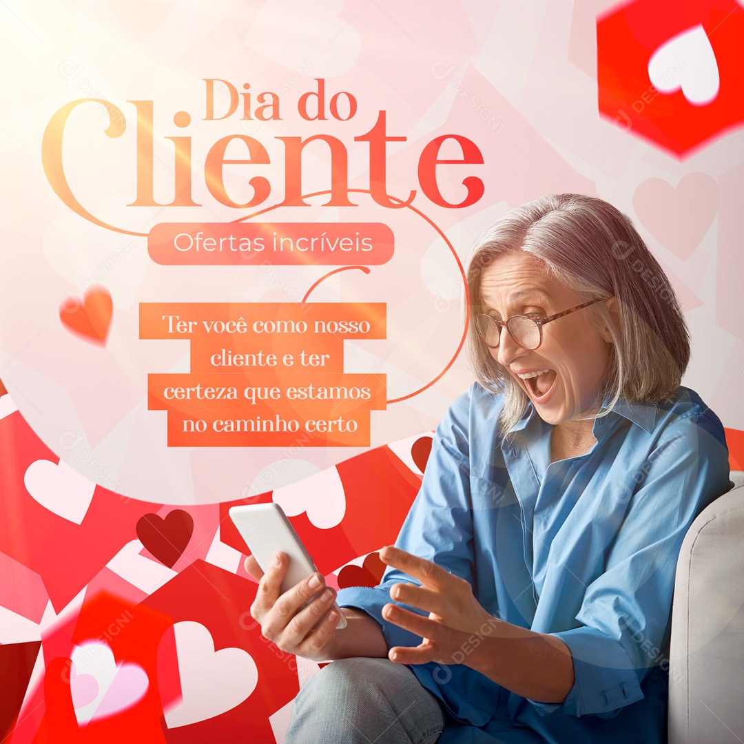 Social Media Dia do Cliente 15 de Setembro Ofertas Incríveis PSD Editável