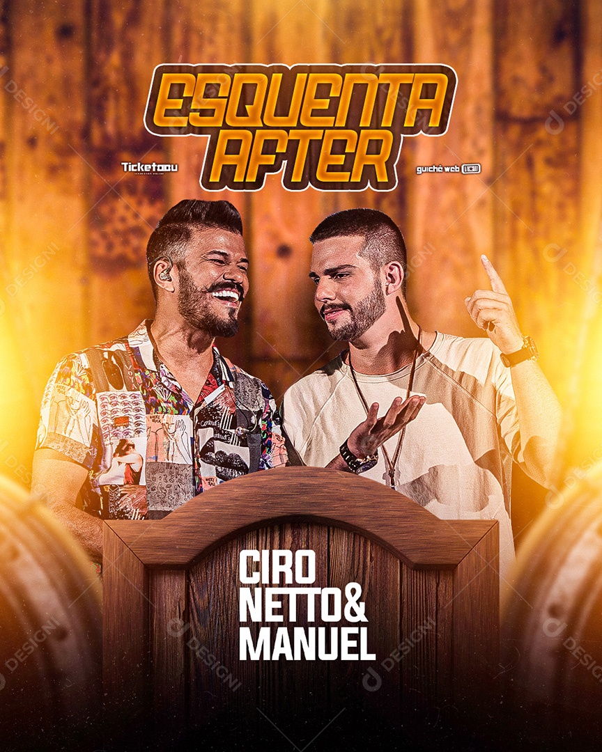 Flyer Show Ciro Netto e Manuel Social Media PSD Edit vel download