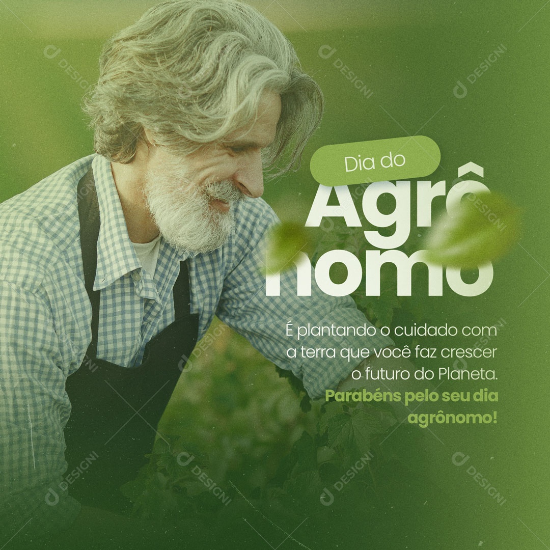 Parabéns Pelo seu Dia Agrônomo Social Media PSD Editável