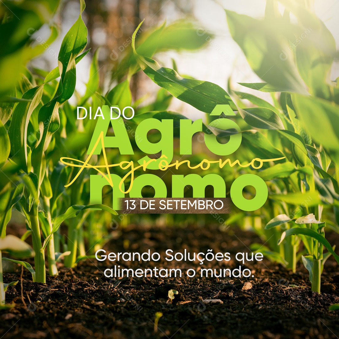 Dia do Agrônomo Gerando Soluções que Alimentam o Mundo Social Media PSD Editável