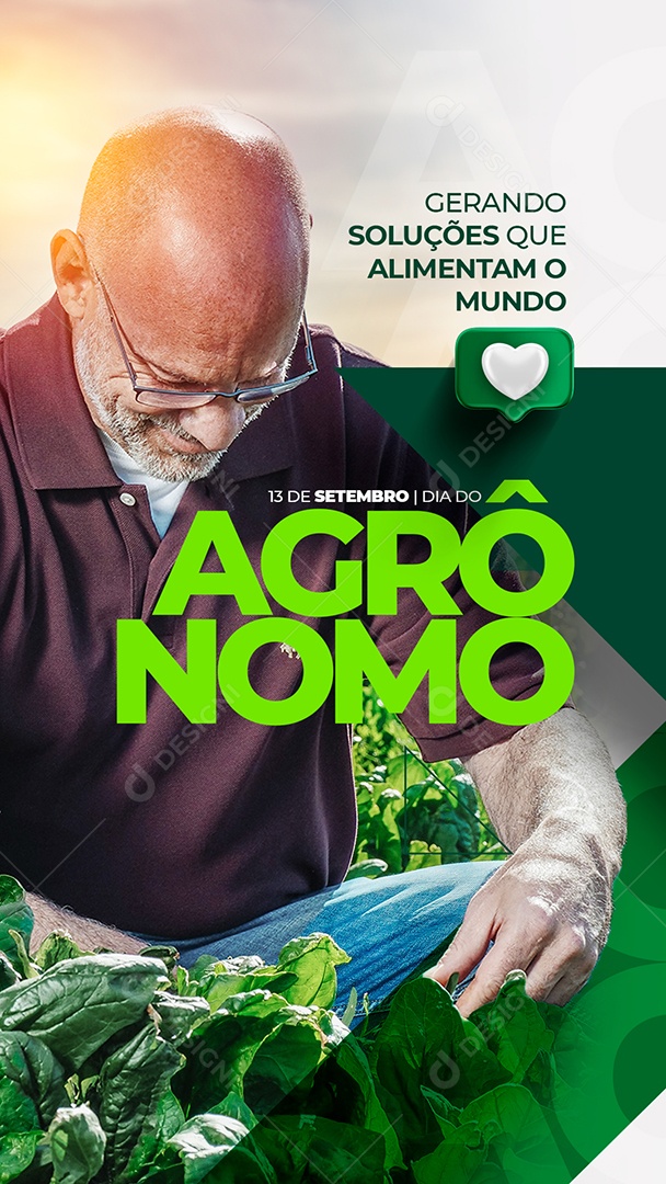 Story Gerando soluções que Alimentam o Mundo Dia do Agrônomo Social Media PSD Editável