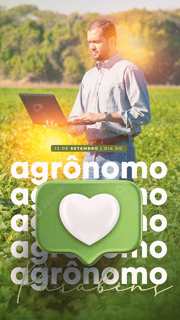 Story Parabéns Agrônomos por desenvolverem soluções Dia do Agrônomo Social Media PSD Editável