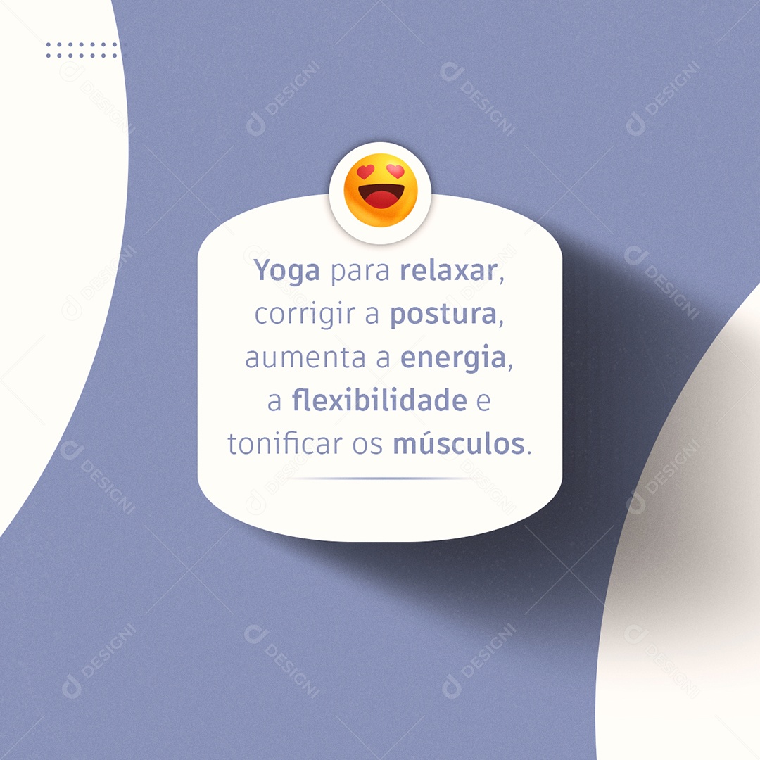 Yoga para Relaxar Corrigir Postura aumenta a Energia Social Media PSD Editável