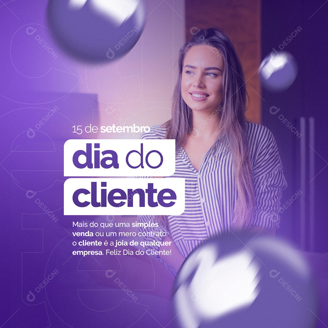 Mais do que uma simples Venda ou mero Contrato Dia Do Cliente Social Media PSD Editável