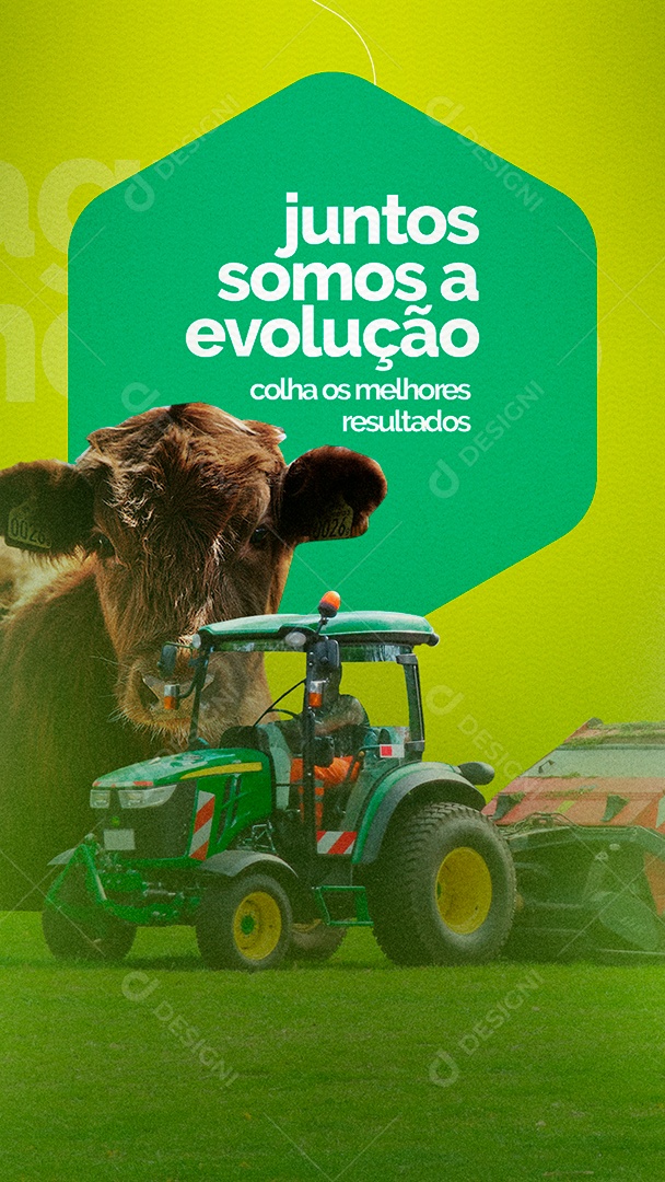 Story Juntos somos a Evolução Colha os Melhores Resultados Agronegócio Social Media PSD Editável