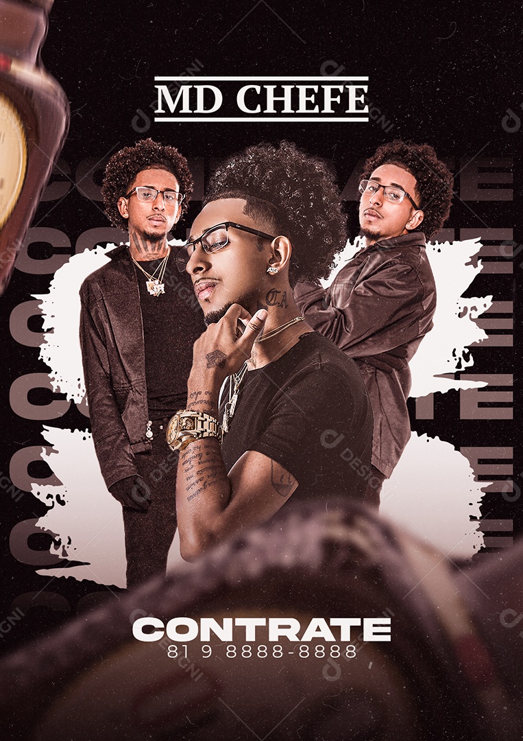 Contrate MD Chefe Rap Flyer Social Media PSD Editável