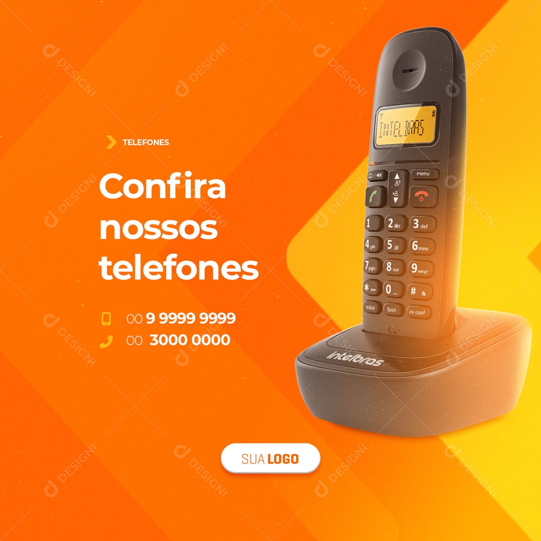 Social Media Materiais de Construção Confira Nossos Telefones PSD Editável