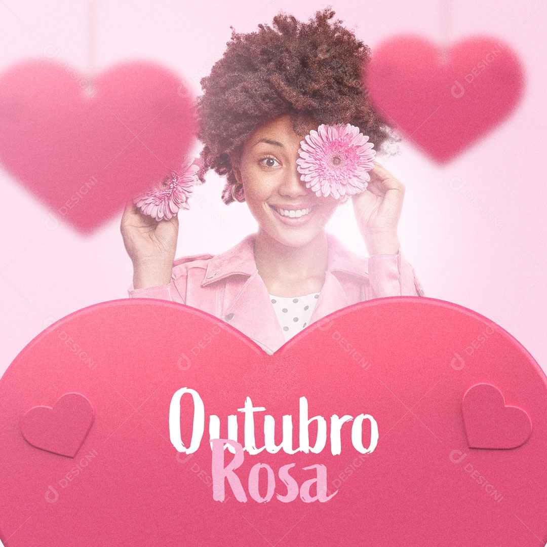 Mês de Conscientização sobre o Câncer de Mama Outubro Rosa Social Media PSD Editável