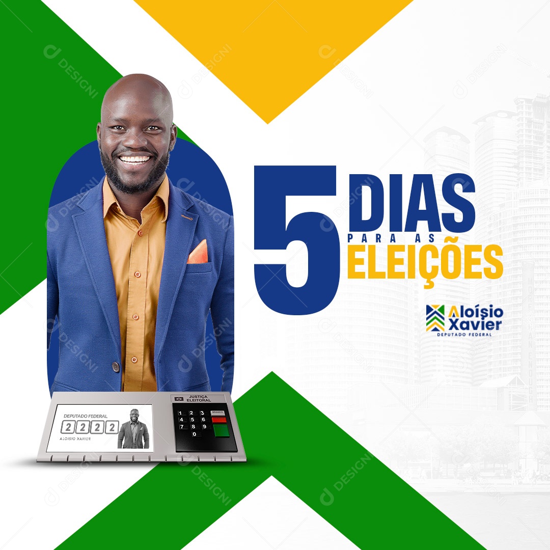 Social Media Política 5 Dias para as Eleições PSD Editável