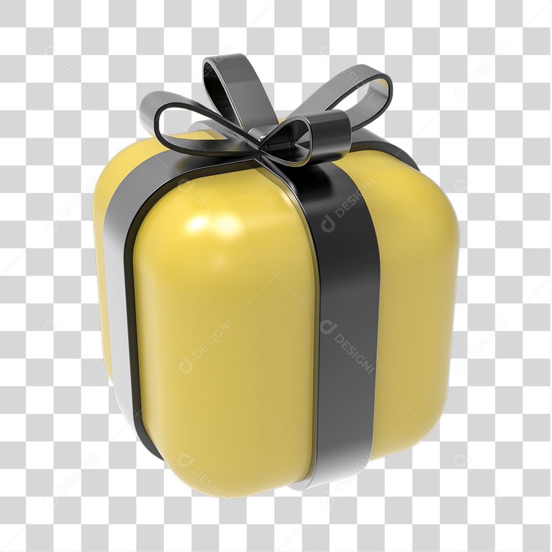 Elemento 3D Laço Amarelo PNG Transparente Sem Fundo [download] - Designi