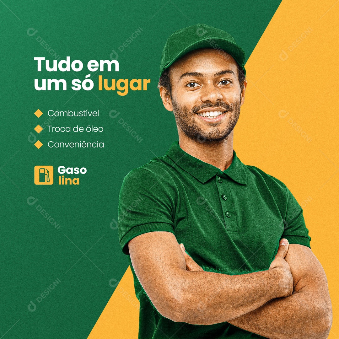 Tudo Em Um Só Lugar Posto De Combustível Social Media Psd Editável Download Designi 4166