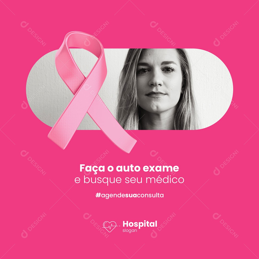 Clínica Médica Faça o Auto Exame Social Media PSD Editável