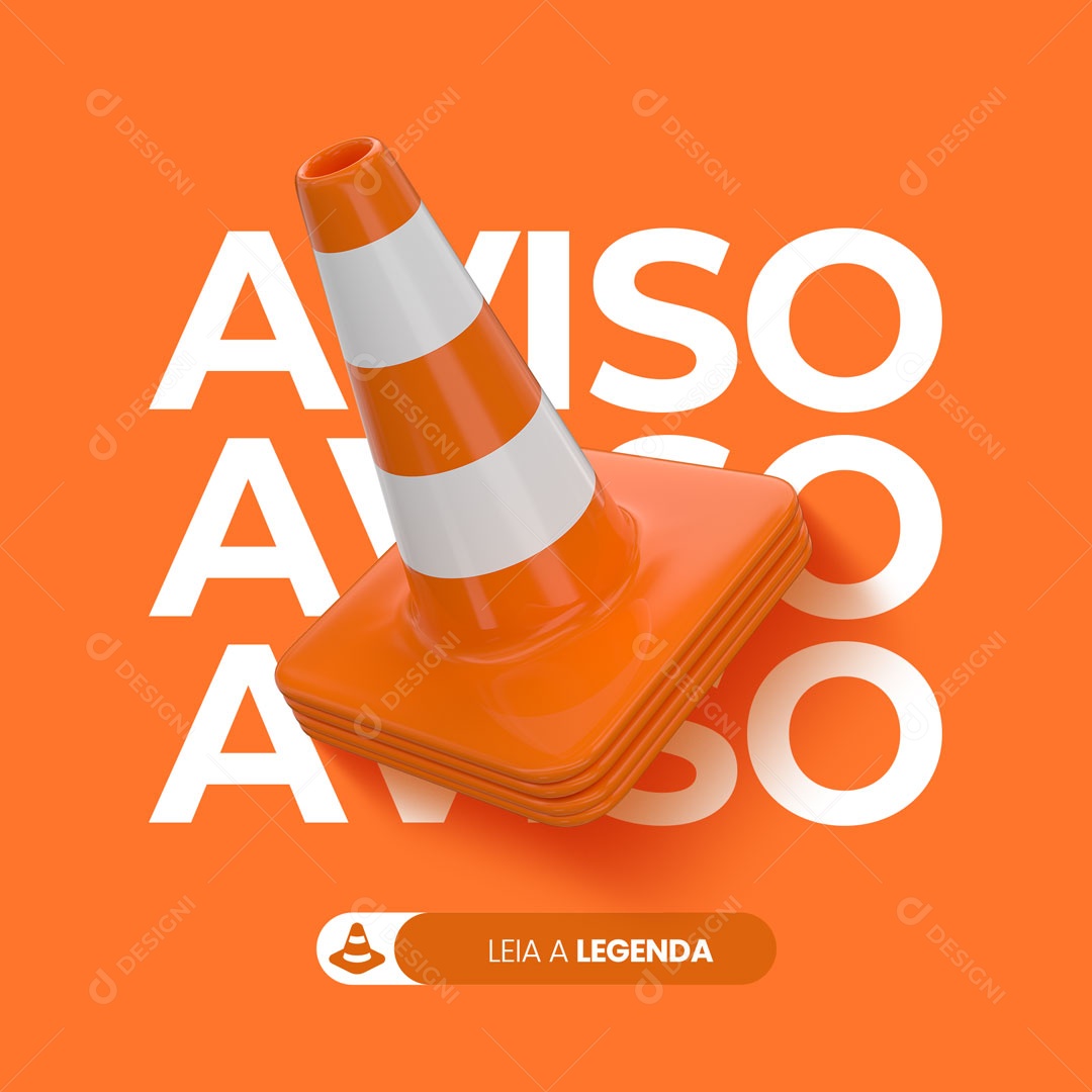 Social Media Comunicado Aviso PSD Editável