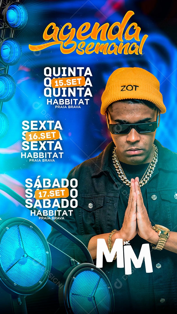 Flyer Show Agenda Semanal Mc Mm Storyu Social Media Psd Editável Download Designi 7799