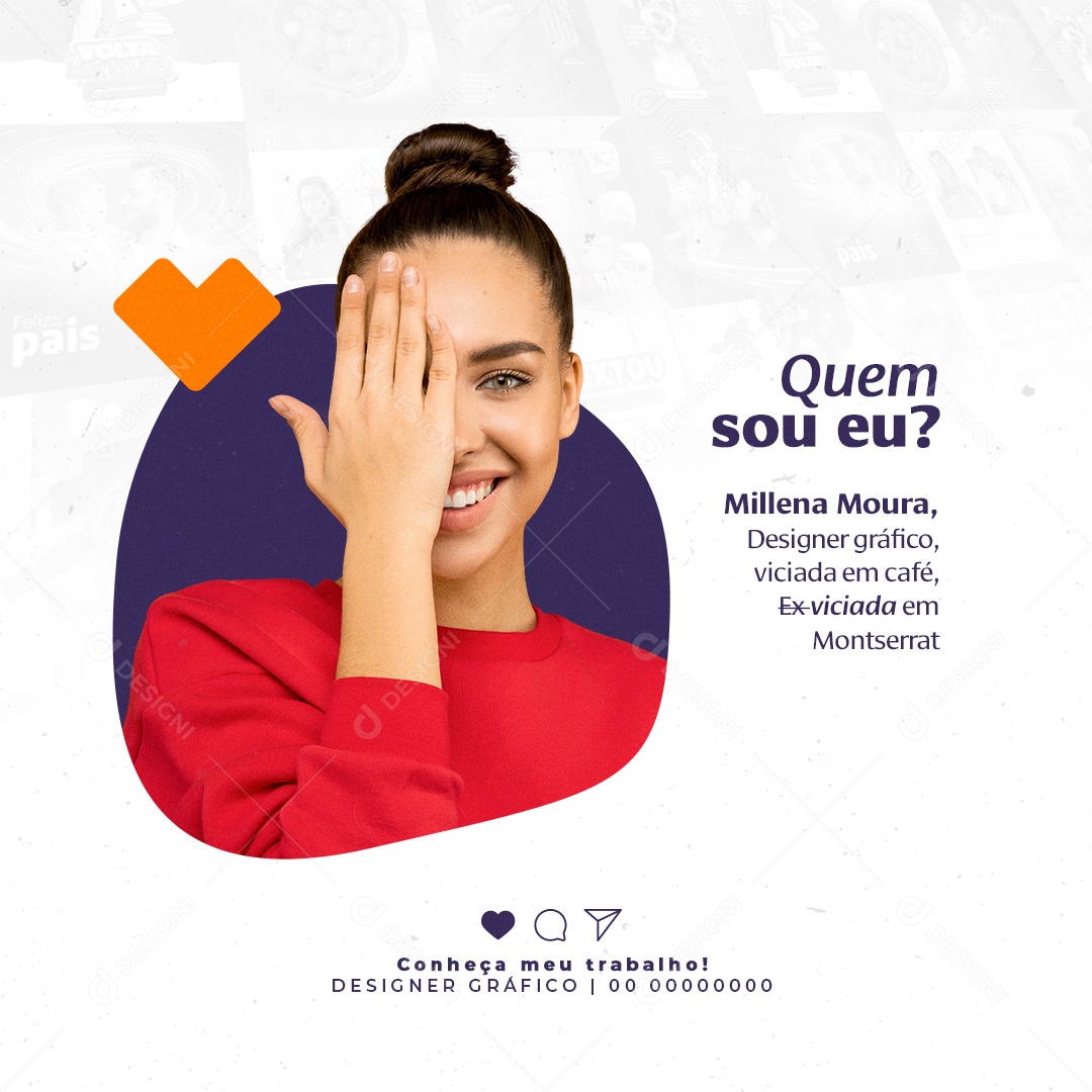 Social Media Design Designer Gráfico Quem Sou eu? PSD Editável