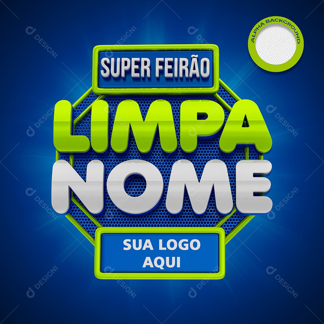 Premium PSD  Super feirão limpa nome 04