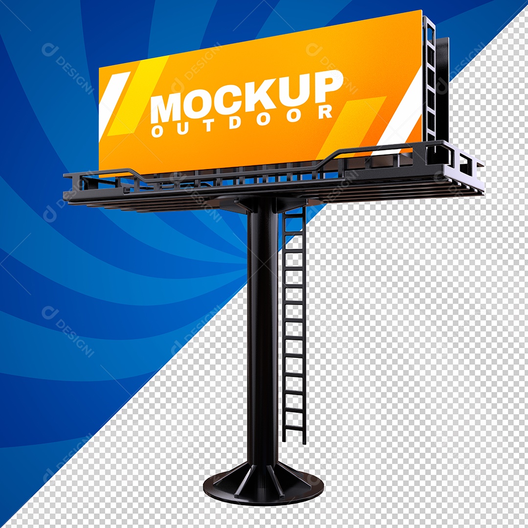 Mockup 3D Outdoor Para Publicidade PSD [download] - Designi