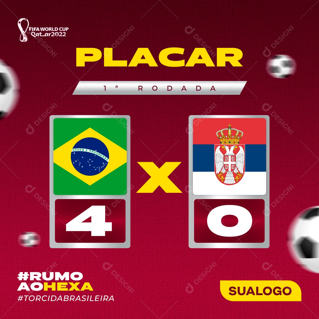 Placar Jogo Brasil Copa Do Mundo Resultado Social Media PSD, jogo de copa 
