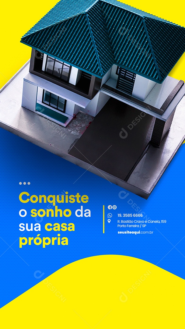 Story Conquiste o Sonho Da Sua Casa Própria Empréstimo Social Media PSD Editável